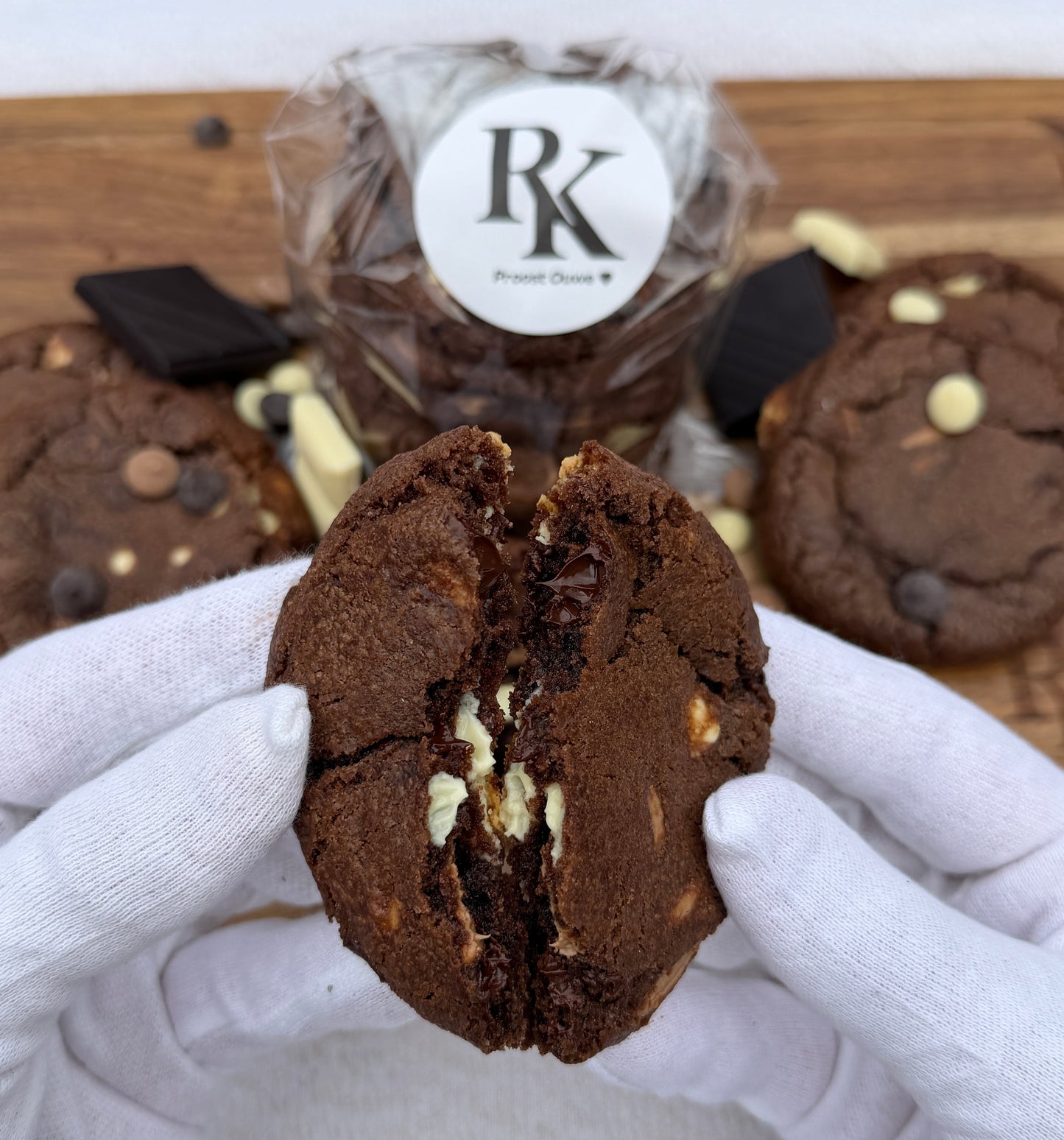 Triple Chocolate Chip Cookies