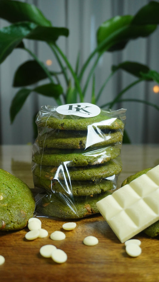 Pandan White Choco Cookies